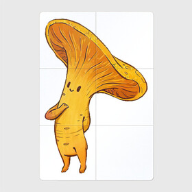 Магнитный плакат 2Х3 с принтом Лисичка , Полимерный материал с магнитным слоем | 6 деталей размером 9*9 см | Тематика изображения на принте: арт | гриб | грибочек | грибы | лисичка | мило | милота | рисунок | рыжий гриб | свежие грибы | свежий гриб | свежий продукт
