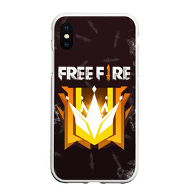 Чехол для iPhone XS Max матовый с принтом Free Fire | Фри фаер , Силикон | Область печати: задняя сторона чехла, без боковых панелей | ff | free fire | freefire | garena | grand master | master | гарена | гранд мастер | грандмастер | лига | мастер | паттерн | текстура | фре фаер | фри фаер | фри файр | фрифайр | фф