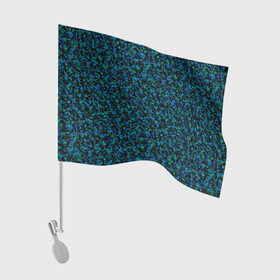 Флаг для автомобиля с принтом Абстрактный зелено-синий узор  , 100% полиэстер | Размер: 30*21 см | абстрактный | вкрапления | зеленый | молодежный | мраморный | синий | современный | черный и синий