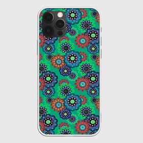 Чехол для iPhone 12 Pro Max с принтом Ретро цветочный узор  , Силикон |  | абстрактные цветы | детский | женский | зеленый | разноцветный | ретро | цветочный | цветы