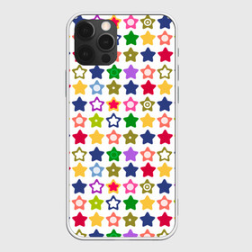 Чехол для iPhone 12 Pro Max с принтом Разноцветные звездочки  , Силикон |  | абстрактный | детский | звезды | зеленый | красный | летний | разноцветные звезды | синий | современный