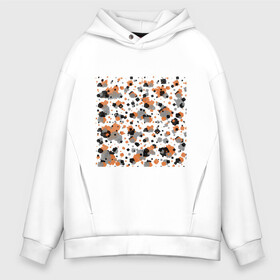 Мужское худи Oversize хлопок с принтом Акварельные пятна , френч-терри — 70% хлопок, 30% полиэстер. Мягкий теплый начес внутри —100% хлопок | боковые карманы, эластичные манжеты и нижняя кромка, капюшон на магнитной кнопке | abstract | acvarel | art | arts | black | elements | illustration | orange | print | texture | пятна