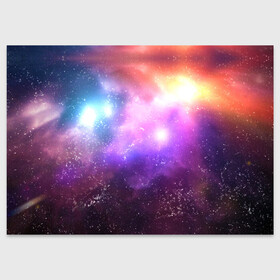 Поздравительная открытка с принтом Космос, сияние и звезды , 100% бумага | плотность бумаги 280 г/м2, матовая, на обратной стороне линовка и место для марки
 | Тематика изображения на принте: galaxy | gradient | nature | neon | night | space | stars | universe | вселенная | галактика | градиент | закат | звезды | звезды космос | космический принт | космос | небо | неон | ночь | облака | переливы | планеты | природа