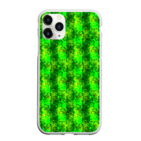 Чехол для iPhone 11 Pro Max матовый с принтом Неоновый полосатый узор  , Силикон |  | бабочки | вертикальные полосы | зеленый | летний | неоновый | неоновый зеленый | современный | яркий узор