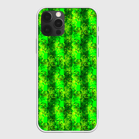Чехол для iPhone 12 Pro Max с принтом Неоновый полосатый узор  , Силикон |  | бабочки | вертикальные полосы | зеленый | летний | неоновый | неоновый зеленый | современный | яркий узор