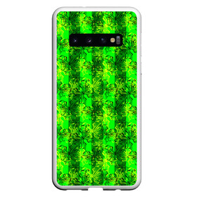 Чехол для Samsung Galaxy S10 с принтом Неоновый полосатый узор  , Силикон | Область печати: задняя сторона чехла, без боковых панелей | бабочки | вертикальные полосы | зеленый | летний | неоновый | неоновый зеленый | современный | яркий узор