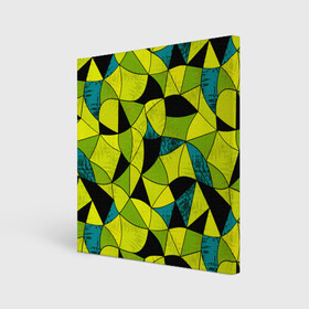 Холст квадратный с принтом Гранжевый яркий зеленый  , 100% ПВХ |  | абстрактный | гранжевая текстура | зеленый | летний | молодежный | современный | ярко желтый