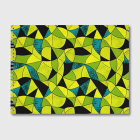 Альбом для рисования с принтом Гранжевый яркий зеленый  , 100% бумага
 | матовая бумага, плотность 200 мг. | абстрактный | гранжевая текстура | зеленый | летний | молодежный | современный | ярко желтый