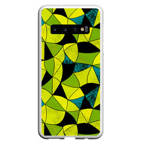 Чехол для Samsung Galaxy S10 с принтом Гранжевый яркий зеленый  , Силикон | Область печати: задняя сторона чехла, без боковых панелей | абстрактный | гранжевая текстура | зеленый | летний | молодежный | современный | ярко желтый
