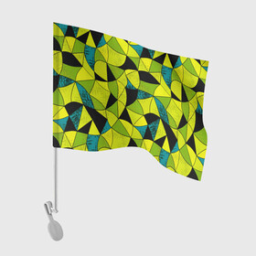 Флаг для автомобиля с принтом Гранжевый яркий зеленый  , 100% полиэстер | Размер: 30*21 см | абстрактный | гранжевая текстура | зеленый | летний | молодежный | современный | ярко желтый