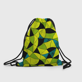 Рюкзак-мешок 3D с принтом Гранжевый яркий зеленый  , 100% полиэстер | плотность ткани — 200 г/м2, размер — 35 х 45 см; лямки — толстые шнурки, застежка на шнуровке, без карманов и подкладки | абстрактный | гранжевая текстура | зеленый | летний | молодежный | современный | ярко желтый