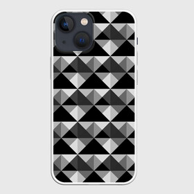 Чехол для iPhone 13 mini с принтом Современный геометрический ,  |  | абстрактный | геометрический фигуры | модный | полигональный | популярный | треугольники | черно белый