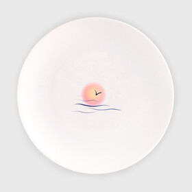 Тарелка с принтом Солнечный шар , фарфор | диаметр - 210 мм
диаметр для нанесения принта - 120 мм | sea | sun | закат | море | небо | птицы | солнце | чайки
