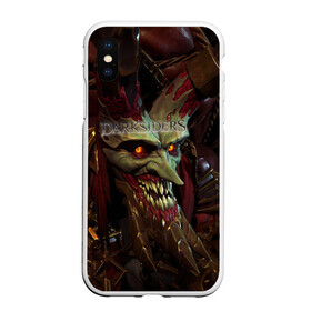 Чехол для iPhone XS Max матовый с принтом Darksiders | Гнев Войны (Z) , Силикон | Область печати: задняя сторона чехла, без боковых панелей | azrael | darksiders | darksiders 2 | darksiders 3 | griever | silitha | tiamat | ulthane | vulgrim | wrath of war | всадник апокалипсиса | гнев войны | обугленный совет | руина | ультэйн | чёрный молот