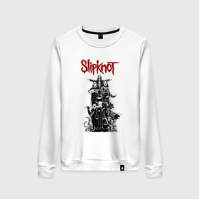 Женский свитшот хлопок с принтом SLIPKNOT | СЛИПКНОТ (Z) , 100% хлопок | прямой крой, круглый вырез, на манжетах и по низу широкая трикотажная резинка  | rock | slipknot | алессандро вентурелла | джей вайнберг | джеймс рут | кори тейлор | крэйг джонс | мик томсон | петля | рок | сид уилсон | скользящий узел | слипкнот | тяжелый рок | удавка | шон крэхан