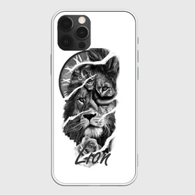 Чехол для iPhone 12 Pro Max с принтом Время львов прошло , Силикон |  | геометрический лев | лев и цветы льва | созвездие льва | черное молоко