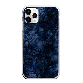 Чехол для iPhone 11 Pro матовый с принтом Темно-синяя текстура камня  , Силикон |  | абстрактный | модный | молодежный | мрамор | мраморный узор | синий | современный