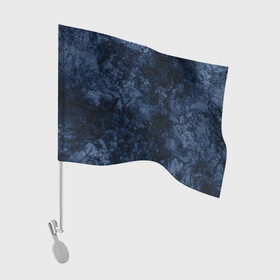 Флаг для автомобиля с принтом Темно-синяя текстура камня  , 100% полиэстер | Размер: 30*21 см | абстрактный | модный | молодежный | мрамор | мраморный узор | синий | современный
