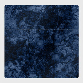 Магнитный плакат 3Х3 с принтом Темно-синяя текстура камня  , Полимерный материал с магнитным слоем | 9 деталей размером 9*9 см | абстрактный | модный | молодежный | мрамор | мраморный узор | синий | современный