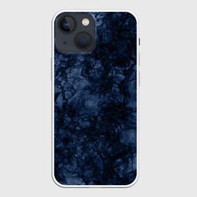 Чехол для iPhone 13 mini с принтом Темно синяя текстура камня ,  |  | абстрактный | модный | молодежный | мрамор | мраморный узор | синий | современный