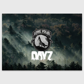 Поздравительная открытка с принтом LONE VOLKI | DAYZ (Z) , 100% бумага | плотность бумаги 280 г/м2, матовая, на обратной стороне линовка и место для марки
 | Тематика изображения на принте: apocalypse | arma 2 | dayz | game | survival horror | zombie | апокалипсис | арма | арма 2 | дейзи | зомби | зомби апокалипсисом | игра | мертвецы | симулятор выживания | ходячик мертвецы