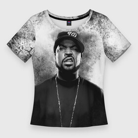 Женская футболка 3D Slim с принтом Ice Cube  Айс Куб (Z) ,  |  | Тематика изображения на принте: ice cube | oshea jackson | rap | айс куб | айс кьюб | реп | репер | рэпер | хип хоп