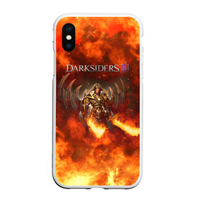 Чехол для iPhone XS Max матовый с принтом Darksiders 3 | Гнев Войны 3 (Z) , Силикон | Область печати: задняя сторона чехла, без боковых панелей | Тематика изображения на принте: azrael | darksiders | darksiders 3 | griever | silitha | tiamat | ulthane | vulgrim | wrath of war | всадник апокалипсиса | гнев войны | обугленный совет | руина | ультэйн | чёрный молот