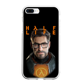 Чехол для iPhone 7Plus/8 Plus матовый с принтом HALF-LIFE | FREEMAN | ФРИМАН (Z) , Силикон | Область печати: задняя сторона чехла, без боковых панелей | aperture laboratories | black mesa | gordon freeman | half life | half life 3 | valve | блэк меса | вэлв | гордон фриман | халф лайф