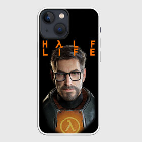 Чехол для iPhone 13 mini с принтом HALF LIFE | FREEMAN | ФРИМАН (Z) ,  |  | Тематика изображения на принте: aperture laboratories | black mesa | gordon freeman | half life | half life 3 | valve | блэк меса | вэлв | гордон фриман | халф лайф