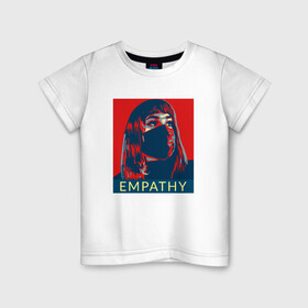 Детская футболка хлопок с принтом Empathy , 100% хлопок | круглый вырез горловины, полуприлегающий силуэт, длина до линии бедер | coronavirus | covid19 | virus | вакцина | вакцинация | вирус | грипп | заражение | здоровье | иммунитет | инфекция | карантин | корона | коронавирус | маска | пандемия | прививка | самоизоляция | спутник