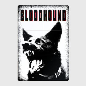 Магнитный плакат 2Х3 с принтом BLOODHOUND , Полимерный материал с магнитным слоем | 6 деталей размером 9*9 см | агрессия | надпись | пес | собака | спорт | черный