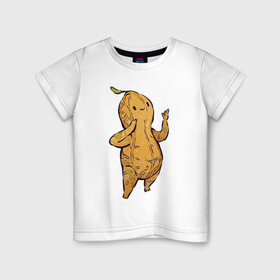 Детская футболка хлопок с принтом Арахис , 100% хлопок | круглый вырез горловины, полуприлегающий силуэт, длина до линии бедер | арахис | арт | мило | милота | орех | орехи | рисунок | свежие орехи | свежий орех | свежий продукт