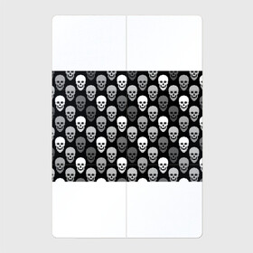 Магнитный плакат 2Х3 с принтом Черно-белый готический  , Полимерный материал с магнитным слоем | 6 деталей размером 9*9 см | абстрактный | готический узор | модный | серый | современный | черепа | черно белый | черный фон