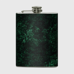 Фляга с принтом Темно-зеленый мраморный узор  , металлический корпус | емкость 0,22 л, размер 125 х 94 мм. Виниловая наклейка запечатывается полностью | абстрактный | велюровый | зеленый | каменный | мрамор | современный | текстура камня | темный зеленый