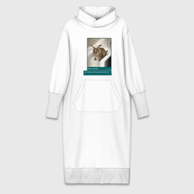 Платье удлиненное хлопок с принтом Шлёпа ,  |  | каракал | кот | мемы | русский кот | рысь | шлёпа