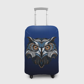 Чехол для чемодана 3D с принтом Сова , 86% полиэфир, 14% спандекс | двустороннее нанесение принта, прорези для ручек и колес | bird | owl | predator | птица | сова | хищник