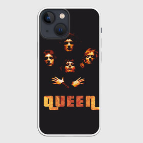 Чехол для iPhone 13 mini с принтом Queen ,  |  | freddie mercury | queen | полигональная | рок | рок группа | рок музыка | фредди меркьюри