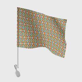 Флаг для автомобиля с принтом Цветные фигуры , 100% полиэстер | Размер: 30*21 см | абстрактный | мозаика | палитра | паттерн | пятна | фигуры