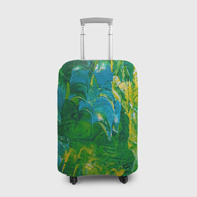 Чехол для чемодана 3D с принтом Я вижу , 86% полиэфир, 14% спандекс | двустороннее нанесение принта, прорези для ручек и колес | абстрактный лес | абстракция | гуашь | зеленое море | зелень | краски | лес | мазки | художества | художник | я вижу