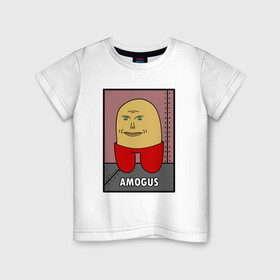 Детская футболка хлопок с принтом Amogus, Among Us 