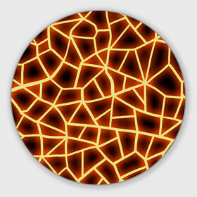 Коврик для мышки круглый с принтом Огненная геометрия , резина и полиэстер | круглая форма, изображение наносится на всю лицевую часть | 3д | abstract | fire | flame | geometry stripes | neon | polygonal | абстрактная геометрия | геометрические фигуры | линии | мозаика | неон | огонь | орнамент | пламя | полигон | полосы | светящиеся | текстура | треугольники
