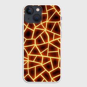 Чехол для iPhone 13 mini с принтом Огненная геометрия ,  |  | 3д | abstract | fire | flame | geometry stripes | neon | polygonal | абстрактная геометрия | геометрические фигуры | линии | мозаика | неон | огонь | орнамент | пламя | полигон | полосы | светящиеся | текстура | треугольники