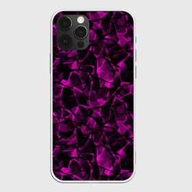 Чехол для iPhone 12 Pro Max с принтом Абстрактный узор цвета фуксия , Силикон |  | детский | лиловый | молодежный | популярный | современный | темный лиловый | фуксия | черный и бордовый
