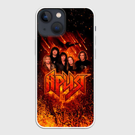 Чехол для iPhone 13 mini с принтом Ария в огне ,  |  | aria | arthur berkut | heavy metal | mikhail zhitnyakov | rock group | valery kipelov | ария | артур беркут | валерий кипелов | виталий дубинин | владимир холстинин | кипелов | маврин | максим удалов | мастер | михаил житняков