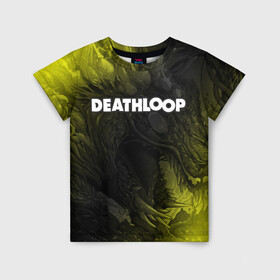 Детская футболка 3D с принтом Deathloop - Hyperbeast , 100% гипоаллергенный полиэфир | прямой крой, круглый вырез горловины, длина до линии бедер, чуть спущенное плечо, ткань немного тянется | death | deathloop | game | games | hyperbeast | loop | дэслуп | дэт | дэтлуп | знак | игра | игры | лого | луп | мертвая | пелтя | символ