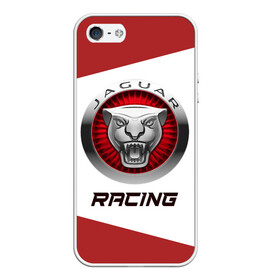 Чехол для iPhone 5/5S матовый с принтом Ягуар - Racing , Силикон | Область печати: задняя сторона чехла, без боковых панелей | auto | jaguar | logo | moto | pro | racing | symbol | авто | автомобиль | гонки | знак | лого | логотип | логотипы | марка | машина | мото | символ | символы | ягуар