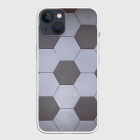Чехол для iPhone 13 с принтом ФУТБОЛЬНЫЙ МЯЧ ,  |  | криштианороналдо | матч | меси | мяч | соты | текстура | шестиграник