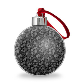 Ёлочный шар с принтом Геометрический серый узор  , Пластик | Диаметр: 77 мм | абстрактный | геометрический | мозаика | серый | современный | темный серый | черно белый