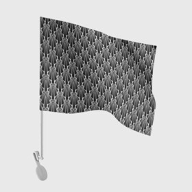 Флаг для автомобиля с принтом Узор Арт деко  , 100% полиэстер | Размер: 30*21 см | абстрактный | арт деко | геометрический | деко | модный | популярный | современный | черно белый