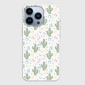 Чехол для iPhone 13 Pro с принтом Кактусы ,  |  | абстрактный | кактус | мексиканский узор | модный | популярный | экзотический
